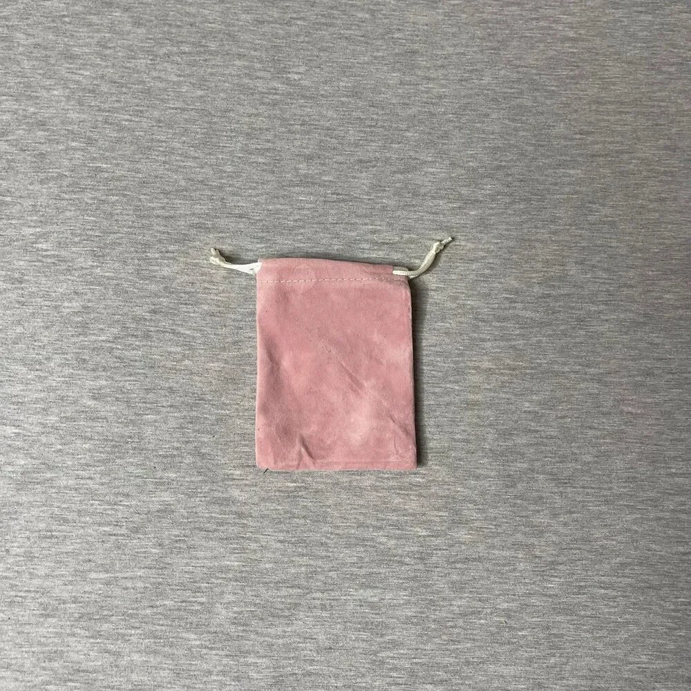 Macy’s Small Dust Pink Velour Gift Pouch Bag 4.5”x3.5”